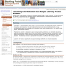 Calculating Safe Medication Dose Ranges: Learning Practice Activities