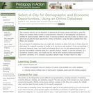 Select-A-City for Demographic and Economic Opportunities, Using an Online Database