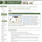 Using PhET Simulations in a Large Lecture Class: The Photoelectric Effect