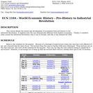 World Economic History – Pre-History to Industrial Revolution
