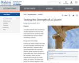 Testing the Strength of a Column