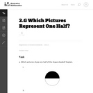 Which Pictures Represent One Half?