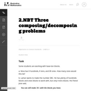 Three composing/decomposing problems