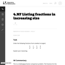 Listing Fractions in Increasing Size