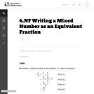 Writing A Mixed Number As an   Equivalent Fraction