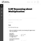 Reasoning about Multiplication