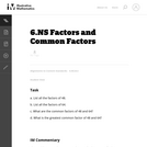 Factors and Common Factors