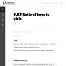Ratio of boys to girls