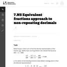 Equivalent fractions approach to non-repeating decimals