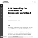 Extending the Definitions of Exponents, Variation 1