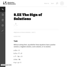 The Sign of Solutions