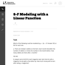 Modeling with a Linear Function