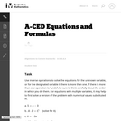 Equations and Formulas