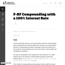 Compounding with a 100% Interest Rate