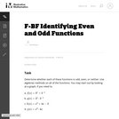 Identifying Even and Odd Functions