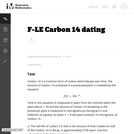 Carbon 14 Dating