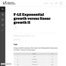Exponential Growth Versus Linear Growth Ii
