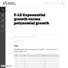 Exponential Growth Versus Polynomial Growth