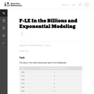 In the Billions and Exponential Modeling