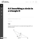 Inscribing a circle in a Triangle II