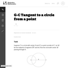 Tangent to a Circle from a Point