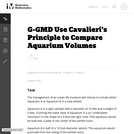 Use Cavalieri's Principle to Compare Aquarium Volumes