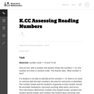Assessing Reading Numbers
