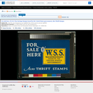 For Sale Here, W.S.S. War Savings Stamps issued by the United States Government, Also Thrift Stamps.