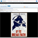 WPA Posters: WPA Federal Theatre [presents] If Ye Break Faith