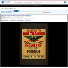 WPA Posters: Federal Government Sponsored Classes in War Training For Industry