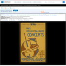 WPA Posters: WPA Federal Music Project of New York City Presents Free Orchestra & Band Concerts Educational Alliance, 197 East Broadway.