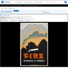 WPA Posters: Fire Wrecks a Forest