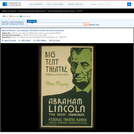 WPA Posters: Big Tent Theatre - Now Playing - Abraham Lincoln, The Great Commoner