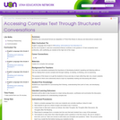 Accessing Complex Text Through Structured Conversations