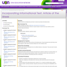 Incorporating Informational Text:  Article of the Week
