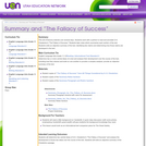 Summary and "The Fallacy of Success"