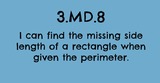 3.MD.8 Finding the Missing Side Length of a Rectangle When Given the Perimeter