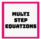 Two-Step Equations Learning Plan