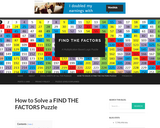 How to Solve a FIND THE FACTORS Puzzle