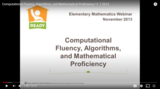 Computational Fluency, Algorithms, and Mathematical Proficiency