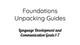 Foundations Unpacking Guide: Language Development and Communication- Learning to Communicate
