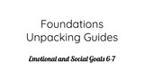 Foundations Unpacking Guide: Emotional and Social Development- Learning about Feelings