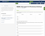 REMIX - ELL support 3 x 3 Vocabulary Challenge