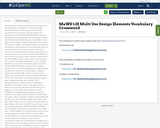 MaWD 1.01 Multi Use Design Elements Vocabulary Crossword