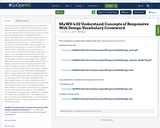 MaWD 4.02 Understand Concepts of Responsive Web Design Vocabulary Crossword