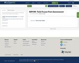 MPOW- Talk Frame Post-Assessment