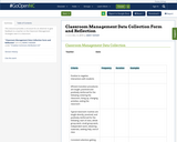 Classroom Management Data Collection Form and Reflection