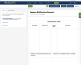 Lesson Reflection Journal