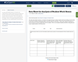 Data Sheet for Analysis of Student Work Remix