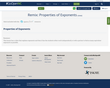 Remix: Properties of Exponents